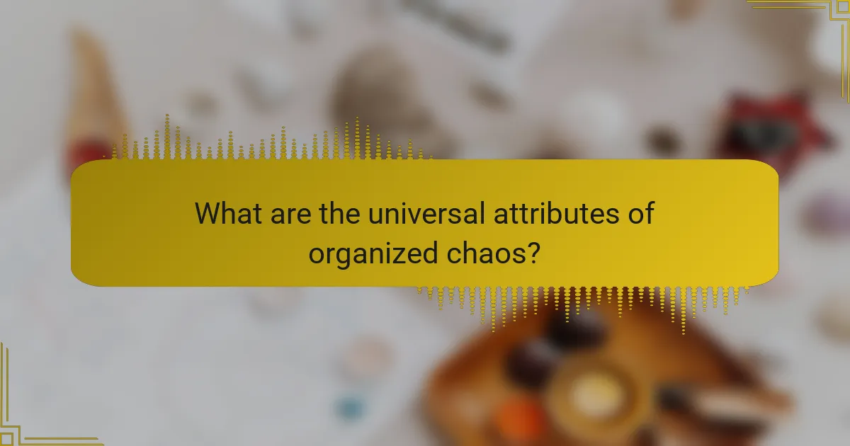 What are the universal attributes of organized chaos?