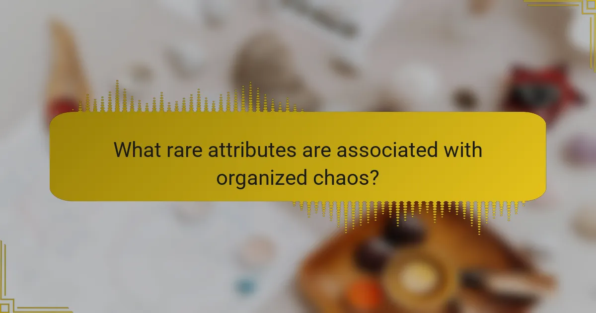 What rare attributes are associated with organized chaos?